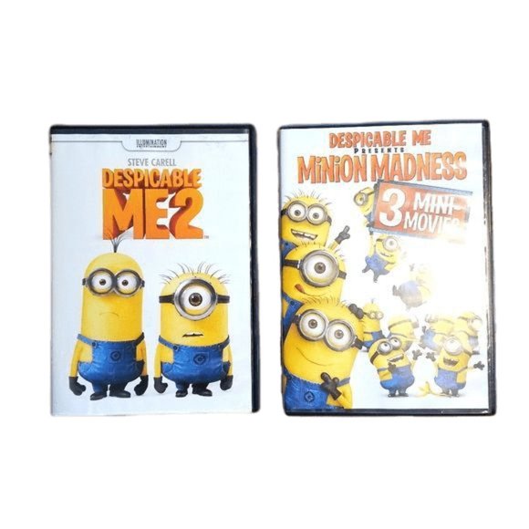 Other - Despicable Me 2 and Minions 2 Disc DVD Animated Movie Bundle Gru Children Family